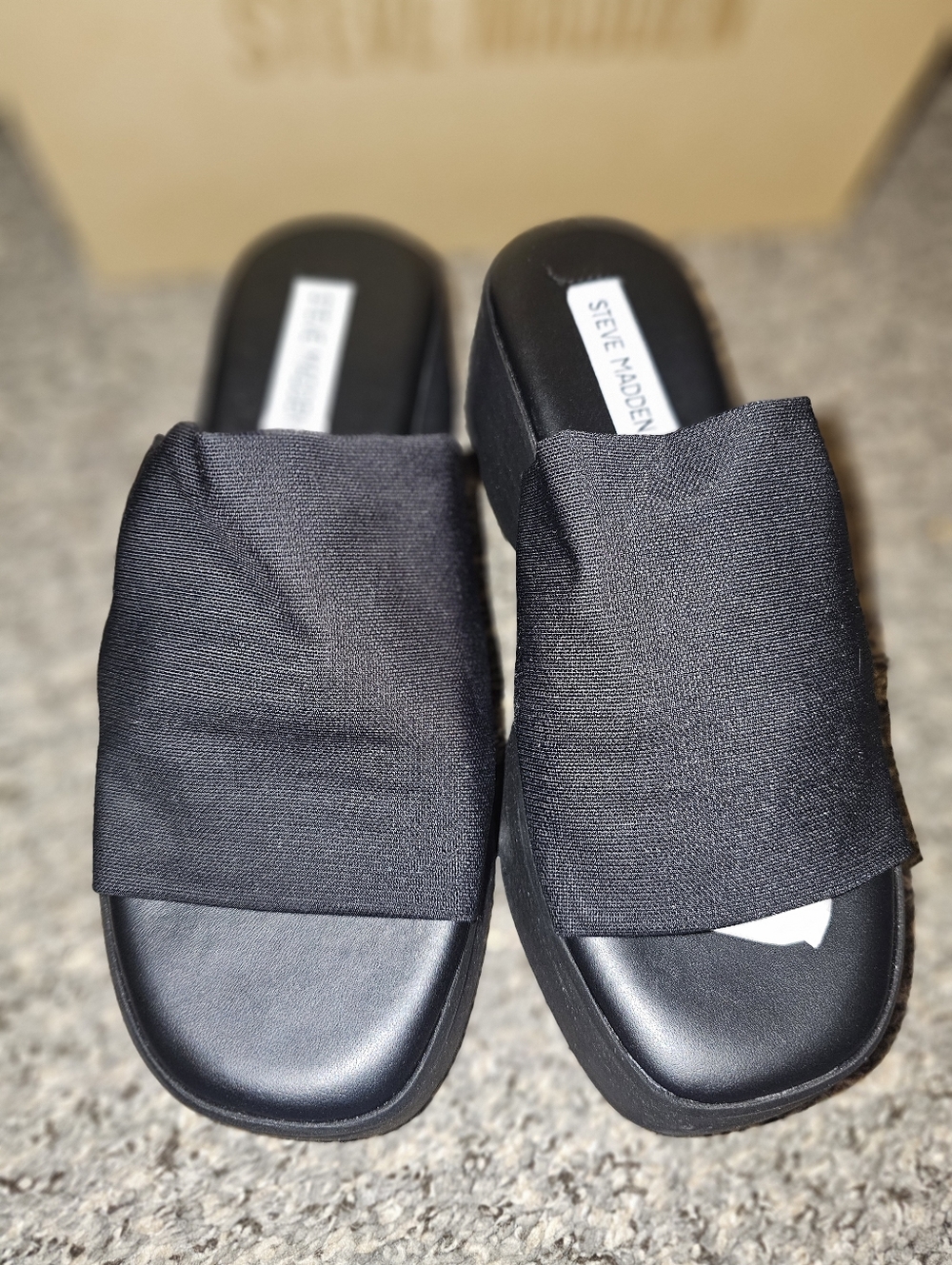 Steve Madden Women’s Black Slide Sandals